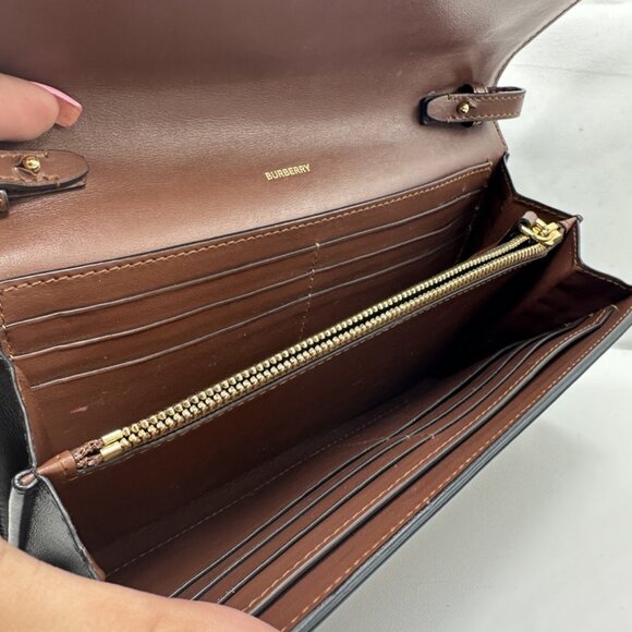 Burberry E-Canvas Icon Stripe Hannah Wallet Archive Beige - Picture 6 of 8